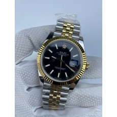 (준비완료/특급배송)NO.3079/롤렉스 데이저스트 126333 41미리 옐로우 골드 콤비 블랙바 QP공장