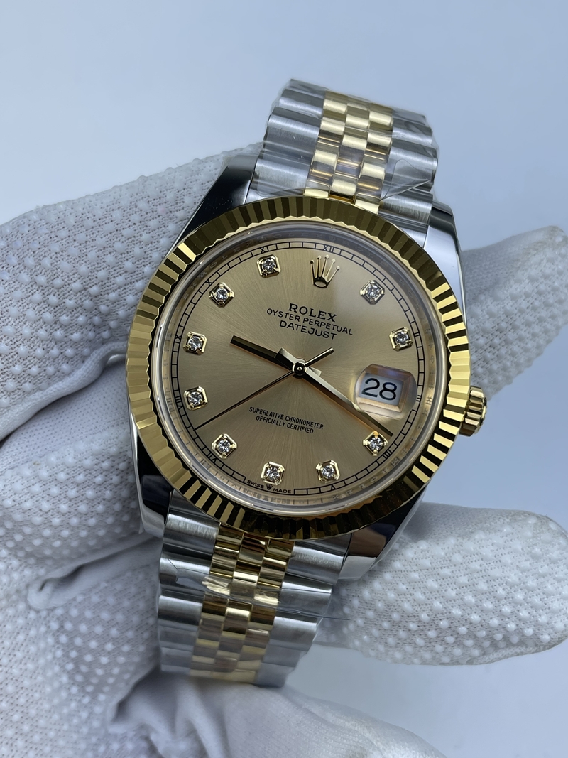 (준비완료/특급배송)NO.3205/롤렉스 데이저스트 41 126334 콤비 옐로우골드 샴페인골드다이얼 텐포인트 QP공장